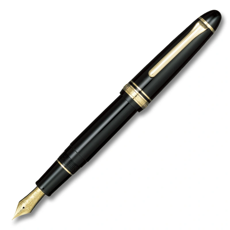 1911 Large Black Gold Trim Fountain Pen