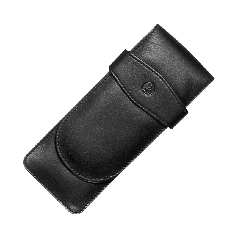 3 Pen Black Leather Pouch