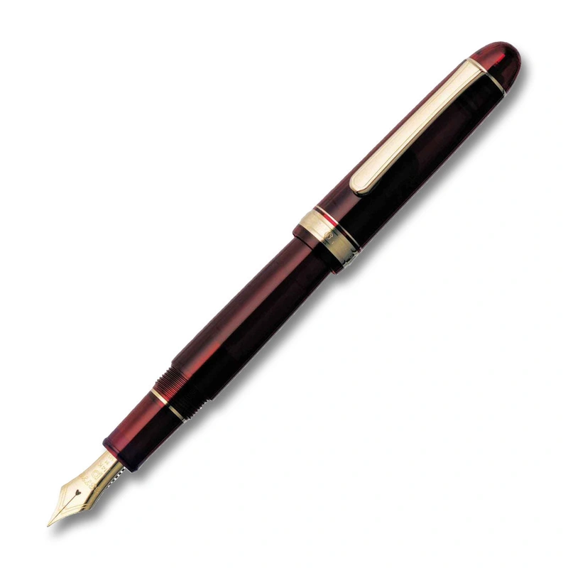 3776 Century Bourgogne Gold Trim Fountain Pen