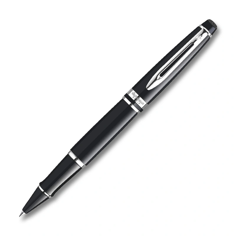 Expert Black Lacquer Chrome Trim Rollerball Pen