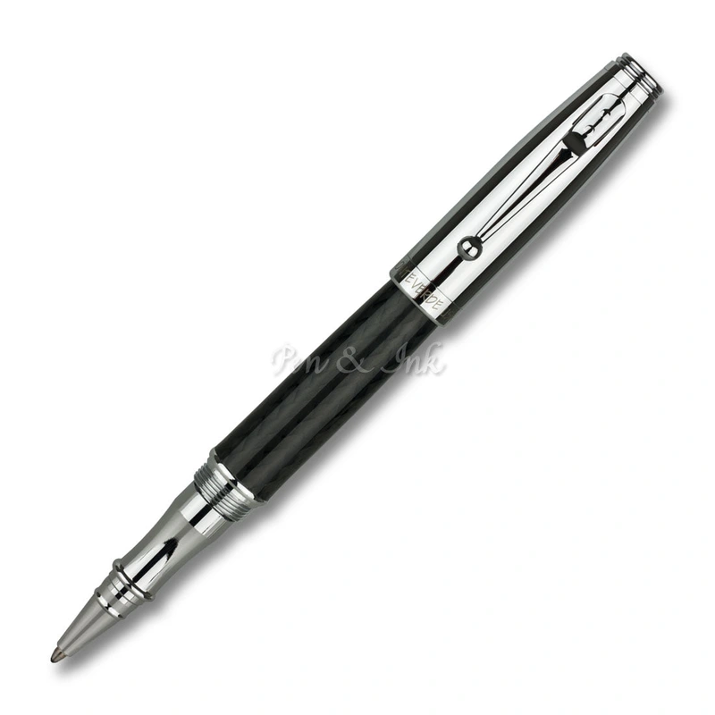 Invincia Chrome Carbon Fibre Rollerball Pen