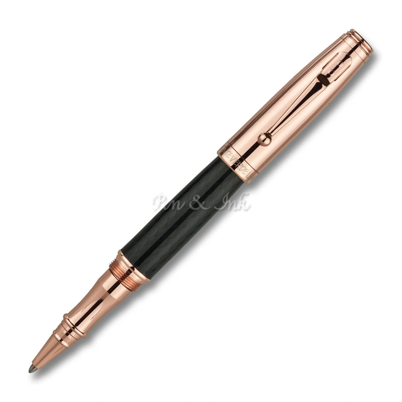 Invincia Rose Gold Carbon Fibre Rollerball Pen