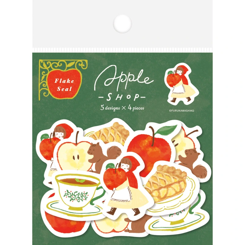 ‘Shop’ Series Paper Flake Stickers – Apple Shop